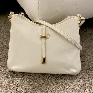 Vince Camuto White Leather Crossbody Purse
